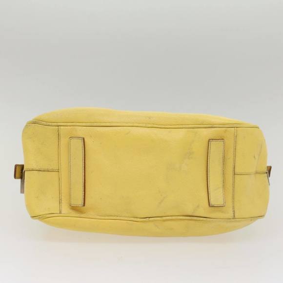 PRADA Hand Bag Leather Yellow Auth cl744 - Picture 5 of 16